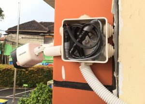 Instalasi CCTV Outdoor diberi Box Pengaman