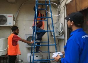 Supporting tim untuk instalasi kabel Outdoor